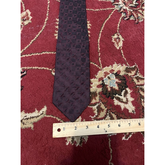 Men’s Silk Hugo Boss Geometric Textured Tie - Picture 1 of 5